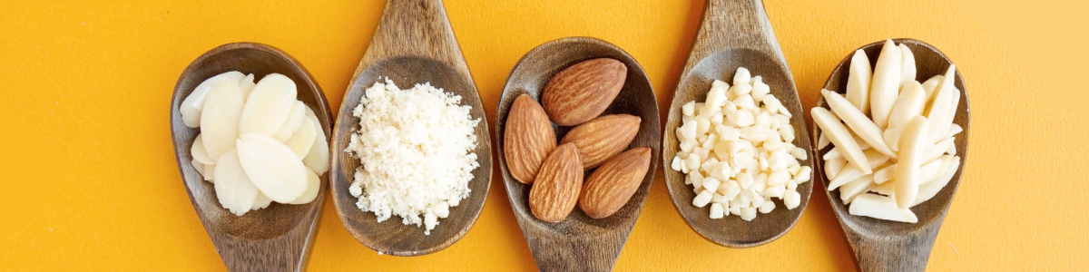 Various Almond Forms on Spoons
