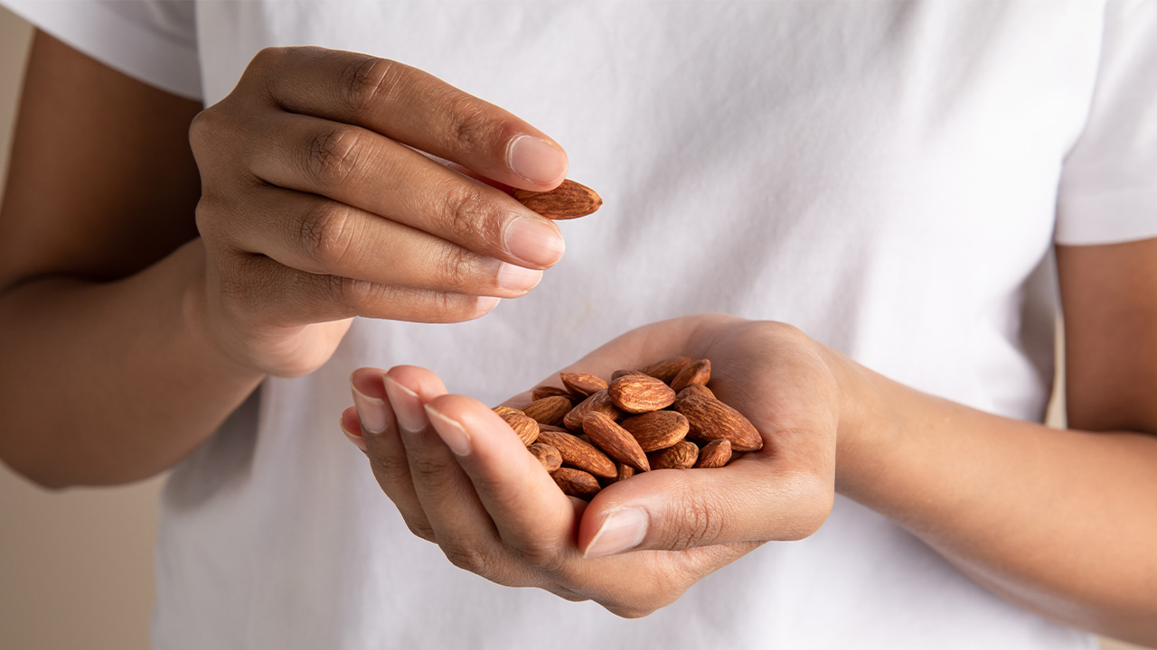 Handful of almonds