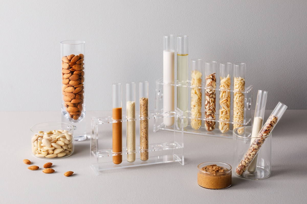 Almonds in research vials