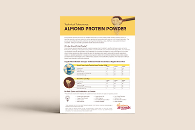 Technical Takeaways: Almond Protein Powder